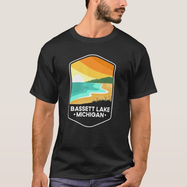 T-shirt Quote Bassett Lake Loon Michigan (Devant)