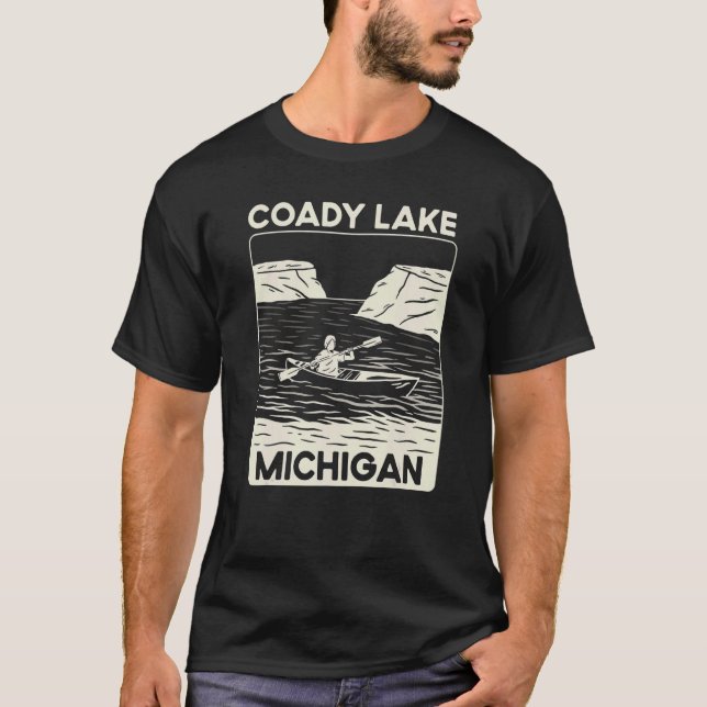 T-shirt Quote Coady Lake Kayaking Michigan (Devant)