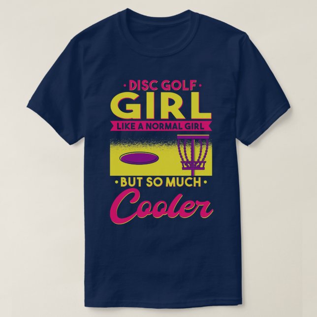 T-shirt Quote de fille de golf sur disque 1 (Design devant)