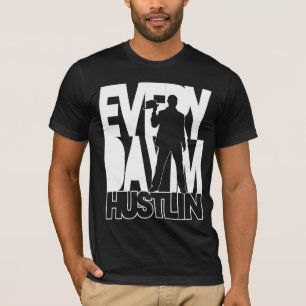 T-shirt Quotidien je suis Hustlin - blanc/noir