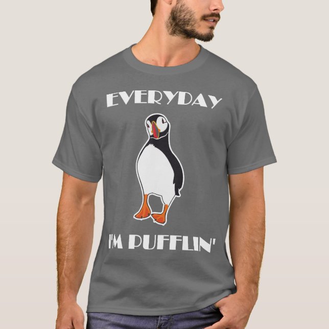 T-shirt Quotidien je suis oiseau de macareux de Pufflin (Devant)