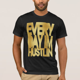 T-shirt Quotidien je suis or de Hustlin