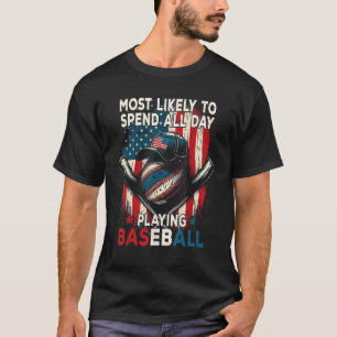 T-shirt Quotidien Juillet Citer joueur de baseball Retro J