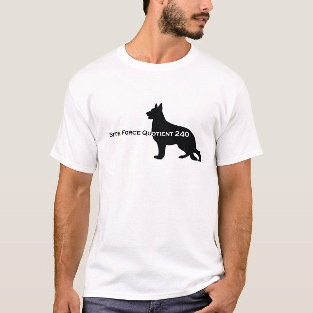 T-shirt Quotient 240 de force de morsure de chien de (Devant)
