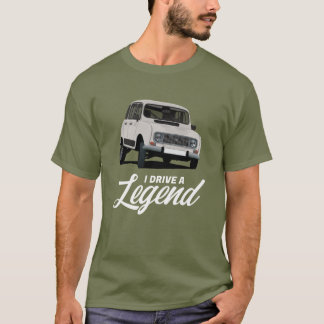 T-shirt R4L - Je conduis une légende - en 38 couleurs