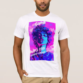T-shirt R&B HIP HOP des années 80 PURPLE RAIN URBAN GRAPHI