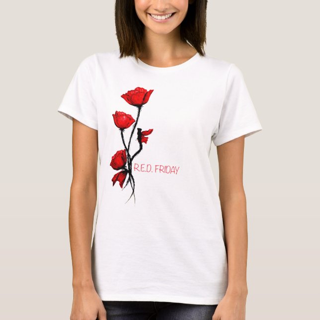 T-shirt R.E.D. Vendredi rouge - rappelez-vous chacun (Devant)