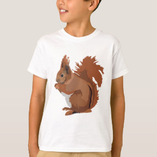 T-shirt R est pour l'écureuil rouge