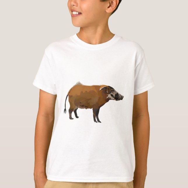 T-shirt R est pour Red River Hog (Devant)
