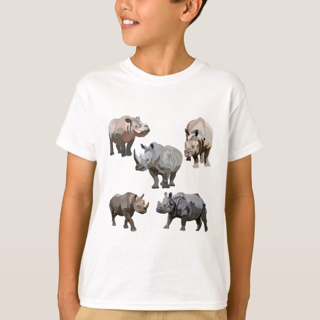 T-shirt R est pour Rhino (Devant)