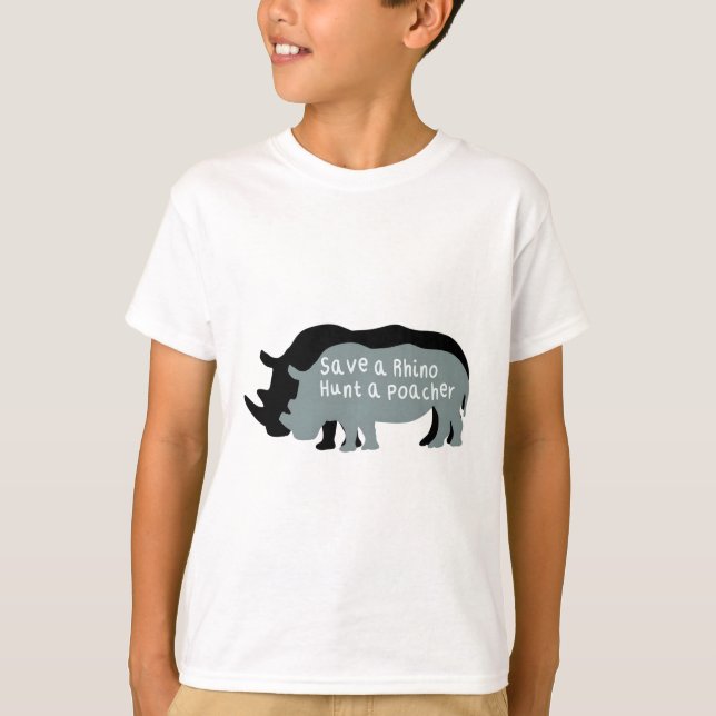 T-shirt R est pour Rhino (Devant)