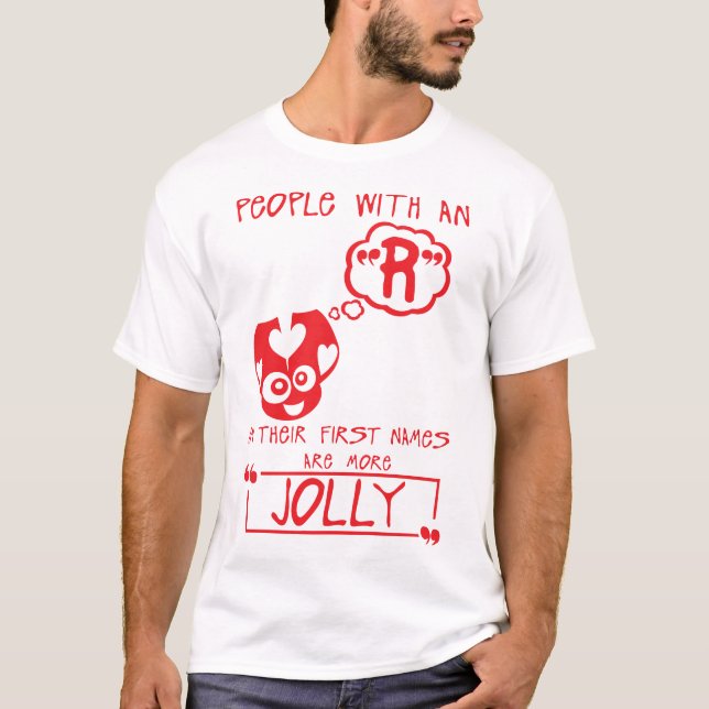 T-shirt r jolly letter first names citation (Devant)