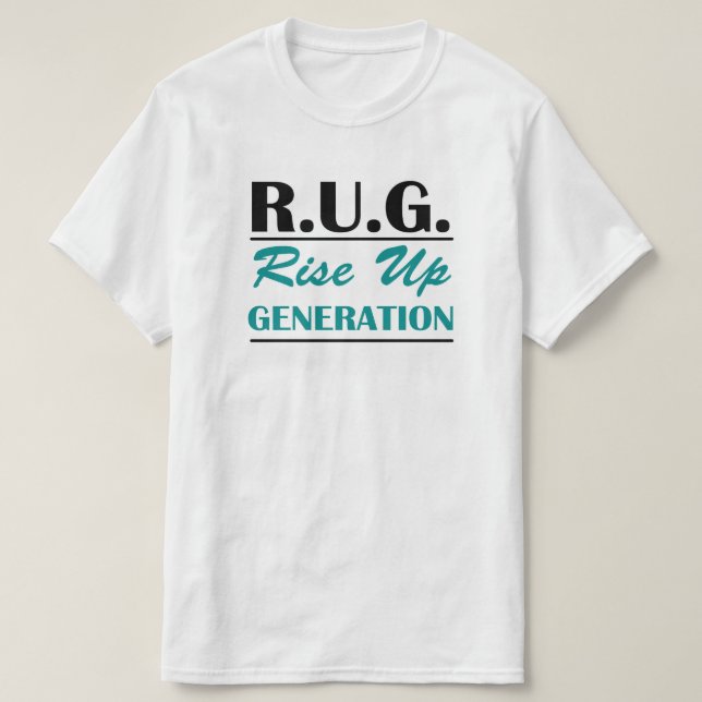 T-shirt R.U.G. Augmenter la génération (Design devant)