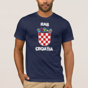 T-shirt Rab, Croatie avec le manteau des bras