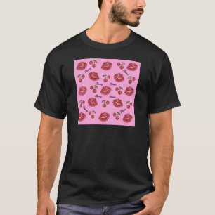 T-shirt RAB Rockabilly Cherry Kisses on Pink