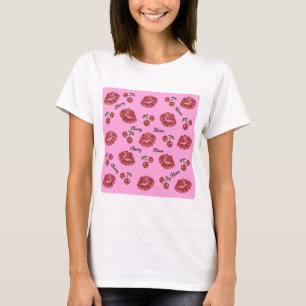 T-shirt RAB Rockabilly Cherry Kisses on Pink