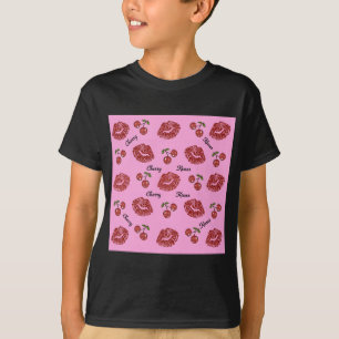 T-shirt RAB Rockabilly Cherry Kisses on Pink