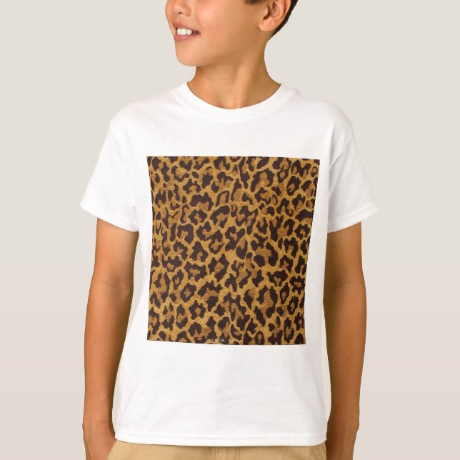 T-shirt RAB Rockabilly Empreinte de léopard Brown Gold (Devant)