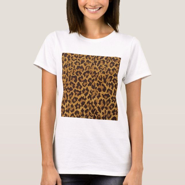 T-shirt RAB Rockabilly Empreinte de léopard Brown Gold (Devant)