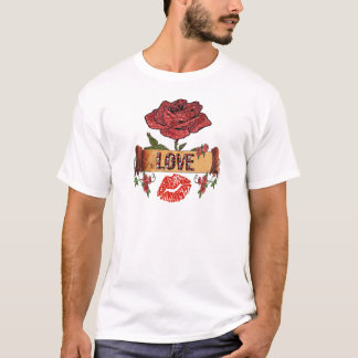 T-shirt RAB Rockabilly Roses, Amour & Rouge à Lèvres