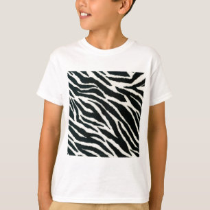 T-shirt RAB Rockabilly Zebra Imprimer noir et blanc