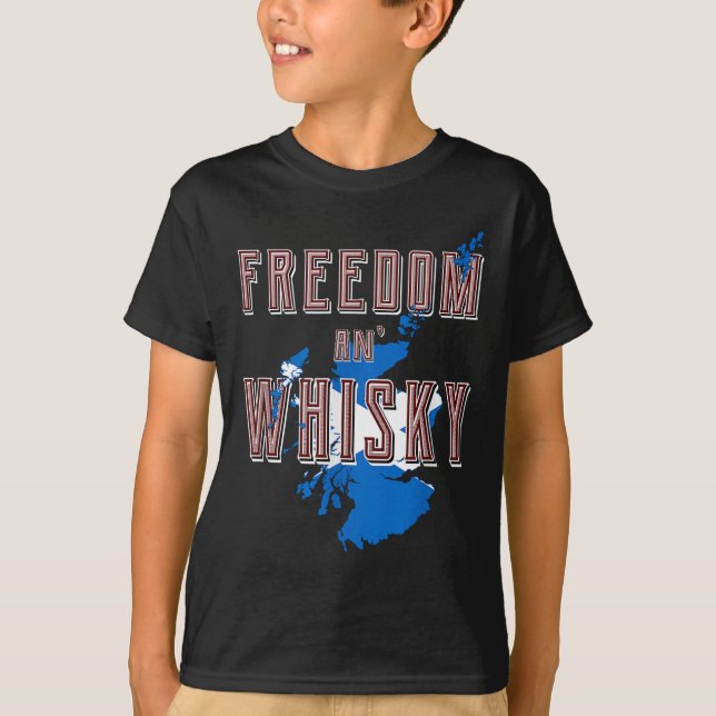 T-shirt Rabbie Burns Citation Liberté Whisky Scottish Colo (Devant)