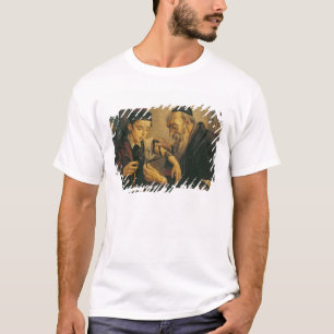 T-shirt Rabbin attachant les phylactères au bras d'un