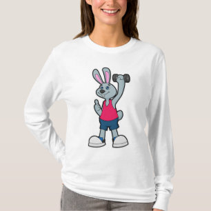 T-shirt Rabbit à Fitness avec Dumbbell