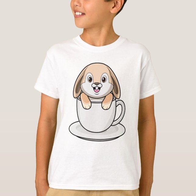 T-shirt Rabbit avec café (Devant)