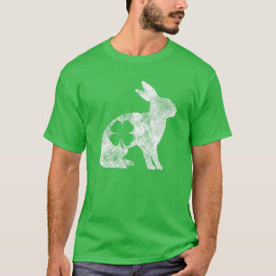 T-shirt Rabbit Bunny Cadeau St. Patrick's Day Shamrock Clo