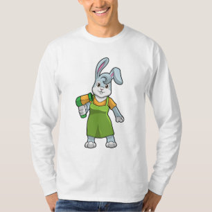 T-shirt Rabbit comme coiffeur avec sèche-cheveux