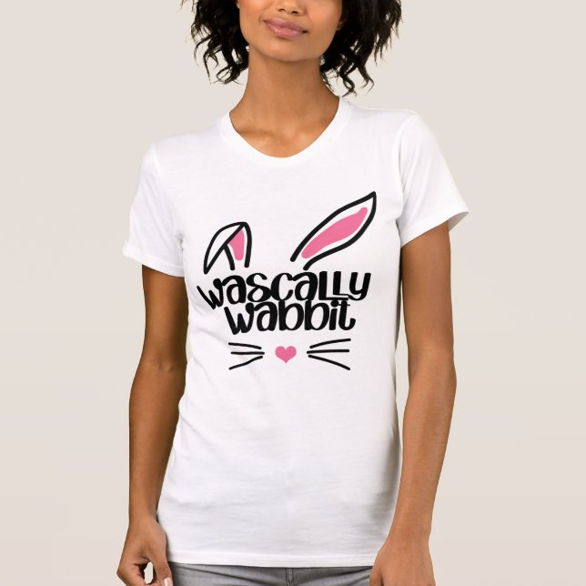 T-shirt Rabbit de Pâques Oreilles Drôle Était Wabbit (Devant)