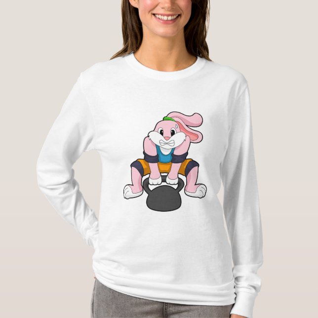 T-shirt Rabbit en forme avec Dumbbell.PNG (Devant)