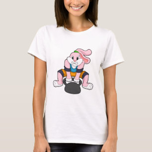 T-shirt Rabbit en forme avec Dumbbell.PNG