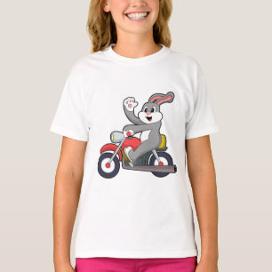 T-shirt Rabbit en tant que Biker avec Motorcycle.PNG