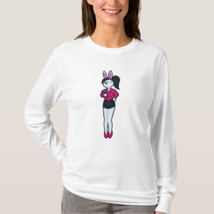 T-shirt Rabbit en tant que secrétaire avec Bloc-notes et l