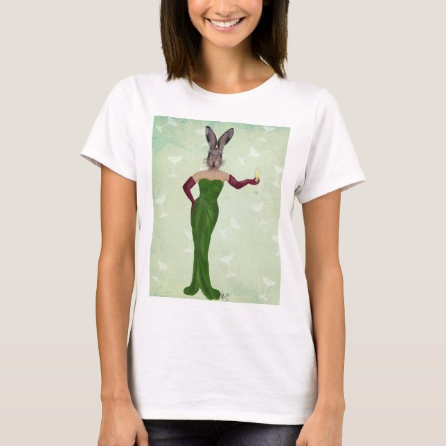 T-shirt Rabbit Green Dress 2 (Devant)