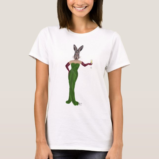 T-shirt Rabbit Green Dress 3 (Devant)