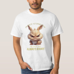 T-shirt Rabbit Je ne suis pas têtu Mon chemin est toujours