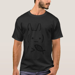 T-shirt Rabbit Lapin D'Art Ascii Tenant Un Jésus Poisson C
