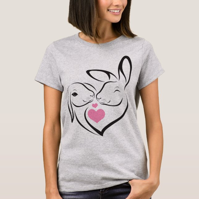 T-shirt Rabbit Love Bunnies (Devant)