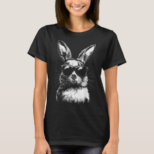 T-shirt Rabbit Lunettes de soleil lapin de Pâques T-shirt.