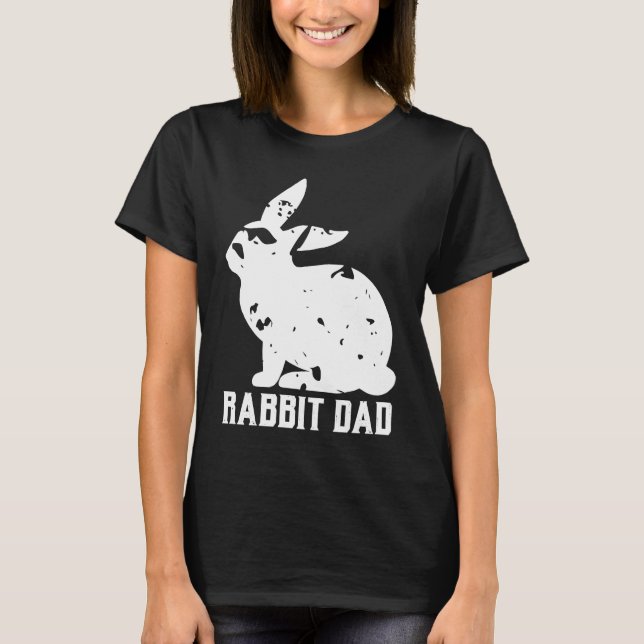 T-shirt Rabbit Papa Mens Garçons Propriétaire Animaux de P (Devant)