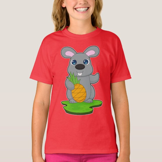 T-shirt Rabbit Pineapple Fruit (Devant)