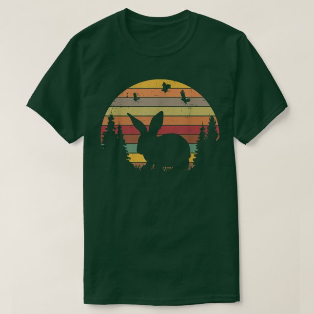 T-shirt Rabbit Retro Vintage Rabbit (Design devant)