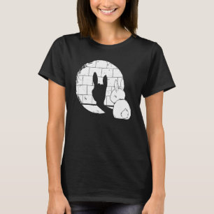 T-shirt Rabbit Shadow Migné Rabbit Avec Lourd Métal Main S