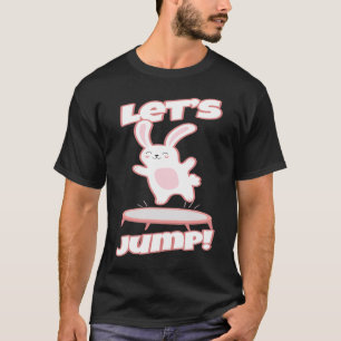 T-shirt Rabbit sur Trampoline Jump Gymnast Trampoline
