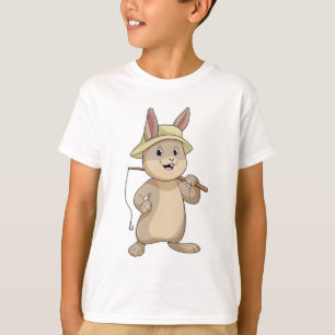 T-shirt Rabin comme Fisher avec canne à pêche