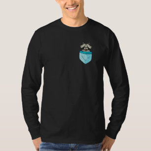 T-shirt Raccoon À Pocket