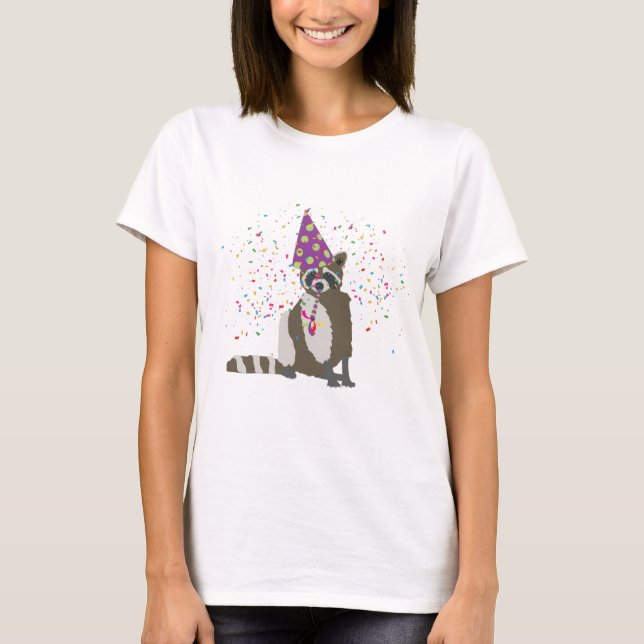 T-shirt Raccoon - Animaux ayant une fête (Devant)